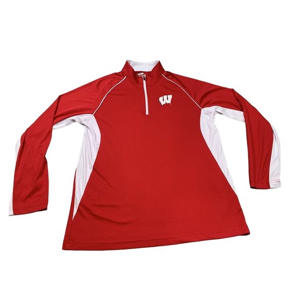Wisconsin Badgers Men's Large Red Pullover Stadium Athletics SEC Football Big10 - Picture 1 of 9